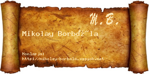 Mikolay Borbála névjegykártya