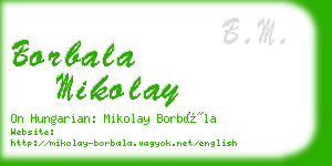 borbala mikolay business card